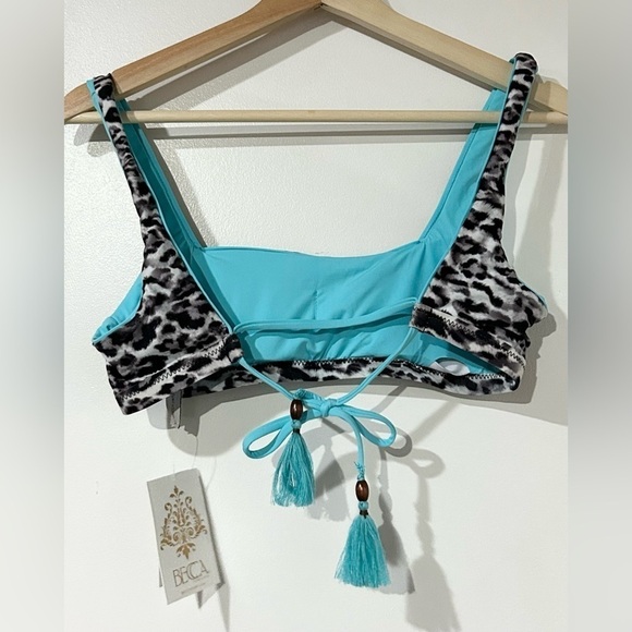 NWT Becca 2 Piece Set Animal Kingdom Leopard Bikini S M - Picture 5 of 9